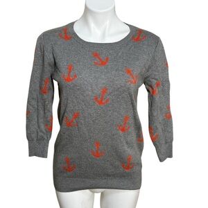 Banana Republic crew neck sweater Anchor nautical Fisherman core  Montauk size M